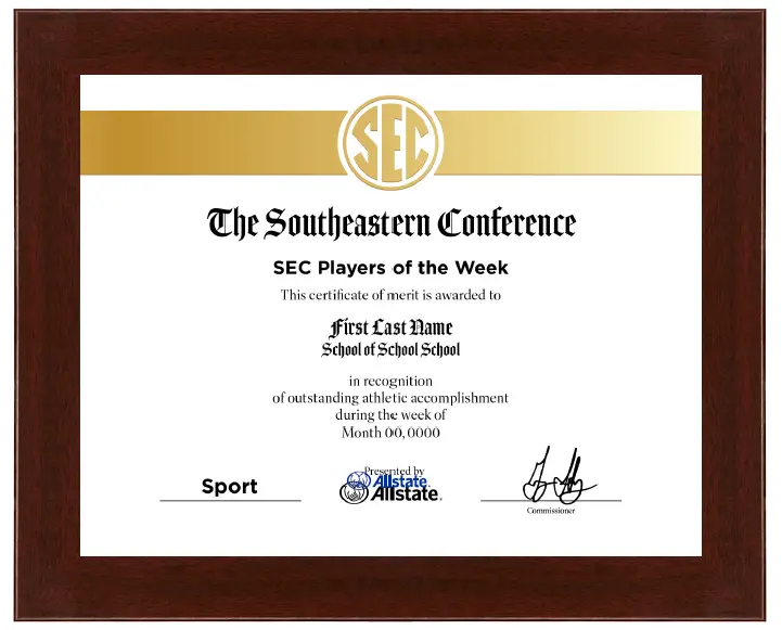 CONF-SEC SEC30 of The Week/Cert. Frame